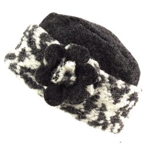 FILIPPO CATARZI 🇮🇹 WOMEN'S BLACK WOOL COMFORT WINTER BUCKET HAT